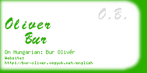 oliver bur business card